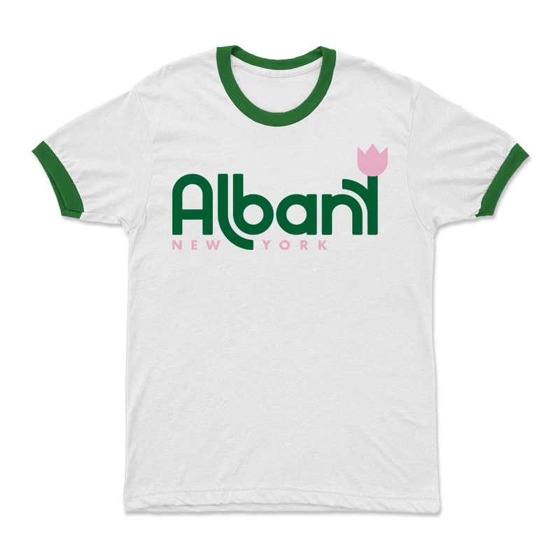 Albany Tulip Ringer (White/Green)