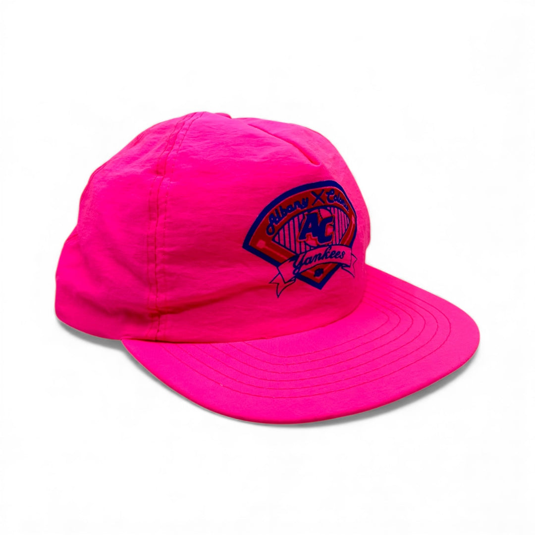 Casquette Trucker Vintage Années 90 - Motif Graffiti Poker Royal Flush, Rose Fluo, Occasion