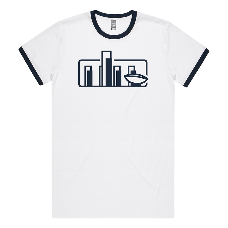 Albany Skyline Ringer (Navy)