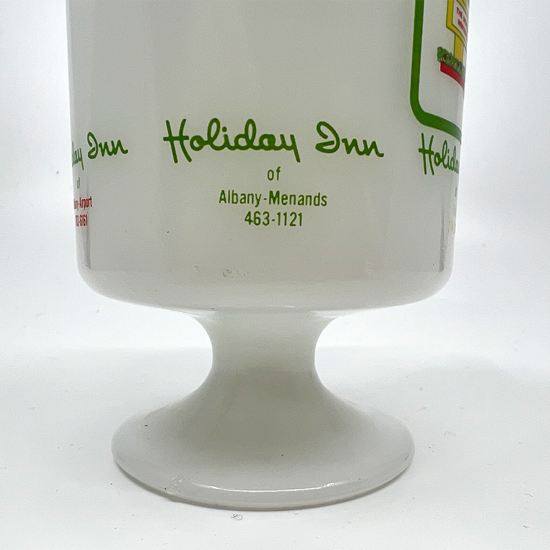 Albany Holiday Inn Milk Glass Mug